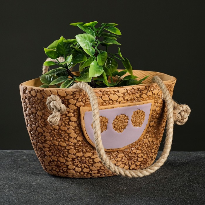 Кашпо "Сумка прованс" фиолетовая 1,75 л 
Кашпо "Сумка прованс" фиолетовая 1,75 л