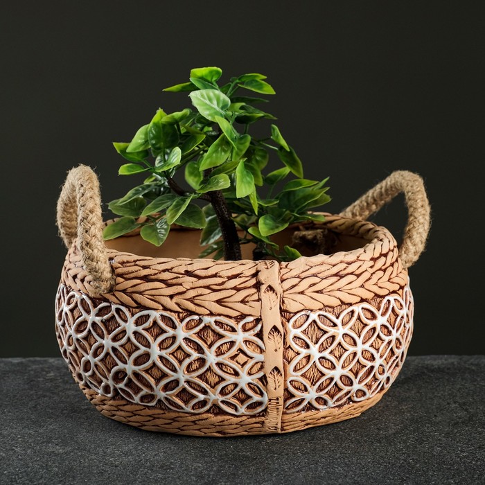 Кашпо "Корзина кружево" плоская 2,6 л
Кашпо "Корзина кружево" плоская 2,6 л