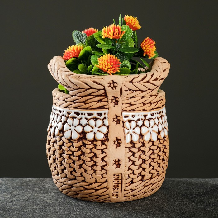 Горшок декоративный "Корзина прованс" 0,8 л 
Горшок декоративный "Корзина прованс" 0,8 л