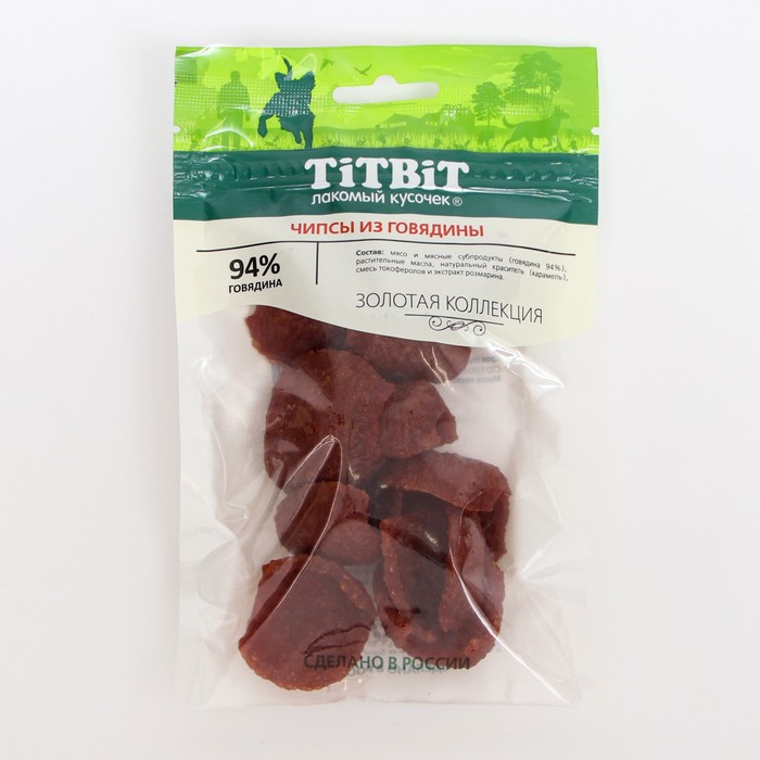 Лакомство для собак Titbit Чипсы из говядины, "Золотая коллекция", 60 г
Лакомство для собак Titbit Чипсы из говядины, "Золотая коллекция", 60 г