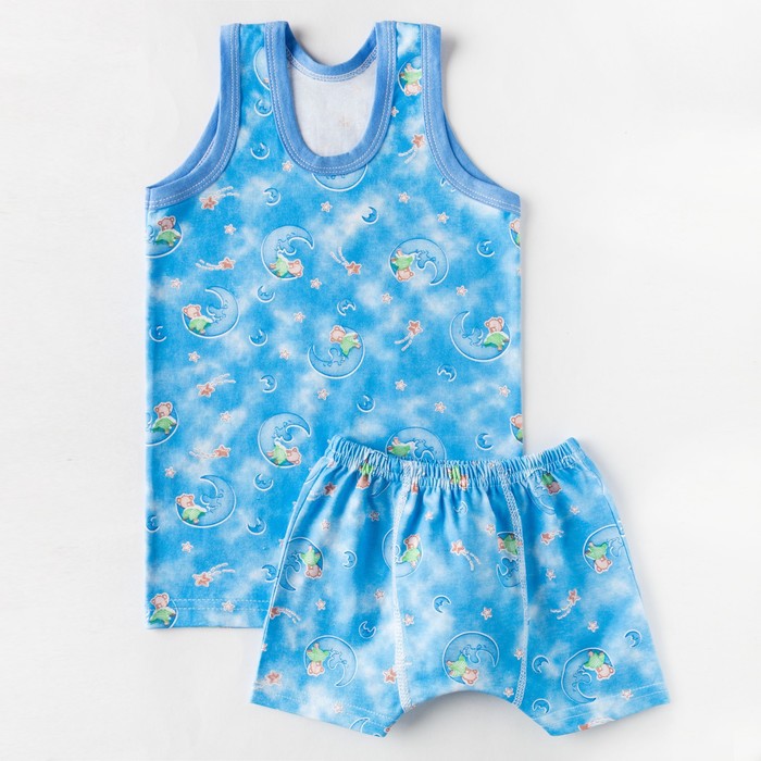 Комплект для мальчика / месяц, цвет голубой, рост 116
Комплект для мальчика / месяц, цвет голубой, рост 116