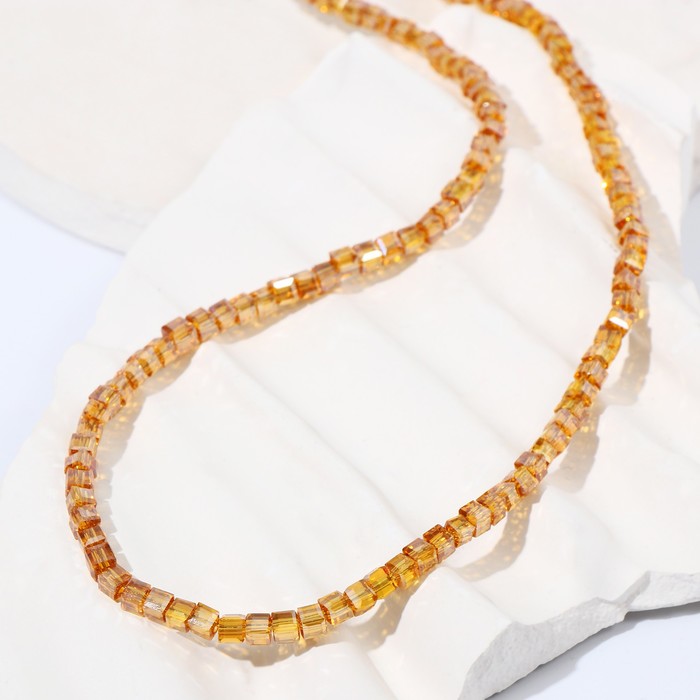 Бусы "Стекло" кубик гранёный, цвет жёлтый, 45см с удлинителем
Бусы "Стекло" кубик гранёный, цвет жёлтый, 45см с удлинителем