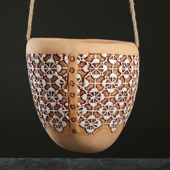 Подвесной горшок декоративный "Кружево"овал 2 л
Подвесной горшок декоративный "Кружево"овал 2 л