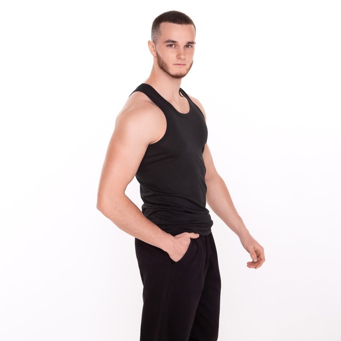 фото Майка мужская, цвет чёрный, размер 52 fox tex