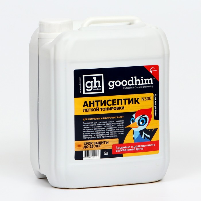 Антисептик для наружных и внутренних работ GOODHIM N300, лёгкой тонировки 5 л
Антисептик для наружных и внутренних работ GOODHIM N300, лёгкой тонировки 5 л