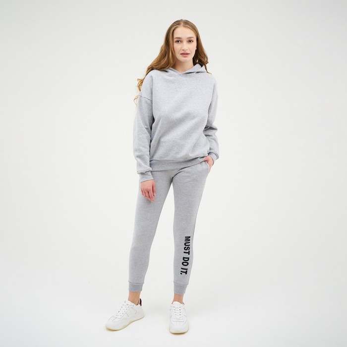 Брюки женские НАЧЁС, цвет светло-серый меланж, размер 46 
Брюки женские НАЧЁС, цвет светло-серый меланж, размер 46