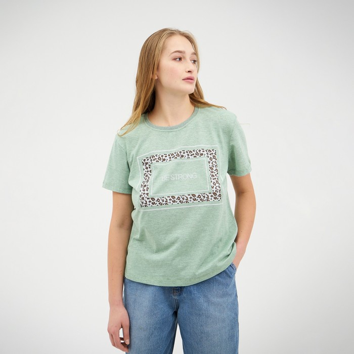 Футболка женская, цвет ментол меланж, размер 50
Футболка женская, цвет ментол меланж, размер 50