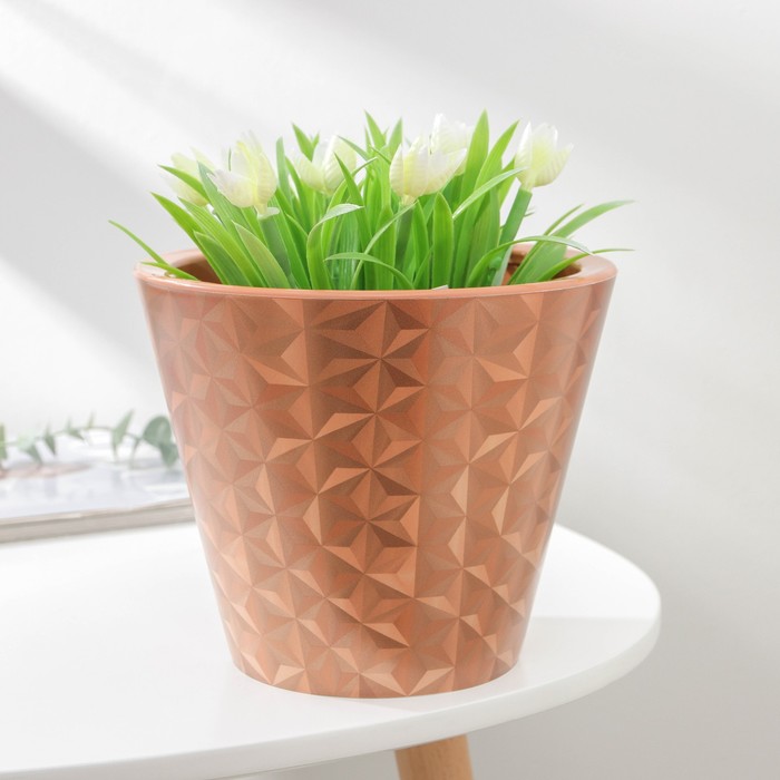 Кашпо для цветов со вставкой «Грани», 3 л, цвет коричневый
Кашпо для цветов со вставкой «Грани», 3 л, цвет коричневый