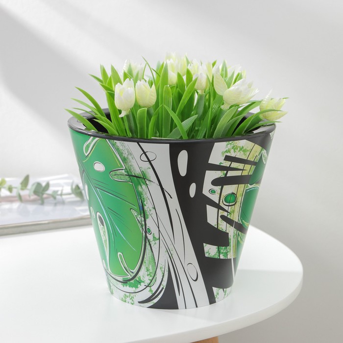 Кашпо для цветов со вставкой «Монстера», 3 л
Кашпо для цветов со вставкой «Монстера», 3 л