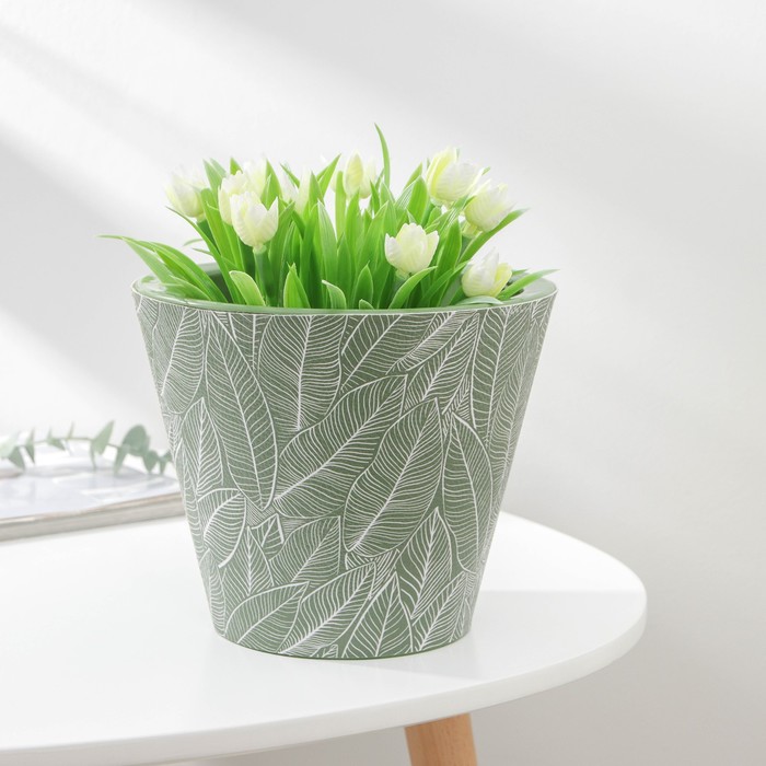 Кашпо для цветов со вставкой «Джангл», 3 л, цвет оливковый
Кашпо для цветов со вставкой «Джангл», 3 л, цвет оливковый