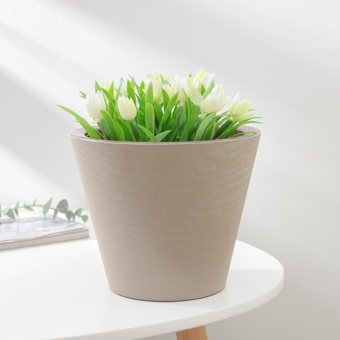 Кашпо для цветов со вставкой «Кашемир», 3 л, цвет мокко
Кашпо для цветов со вставкой «Кашемир», 3 л, цвет мокко