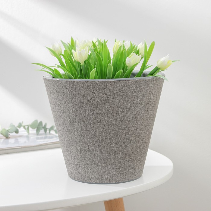 Кашпо для цветов со вставкой «Коттон», 3 л, цвет серый
Кашпо для цветов со вставкой «Коттон», 3 л, цвет серый