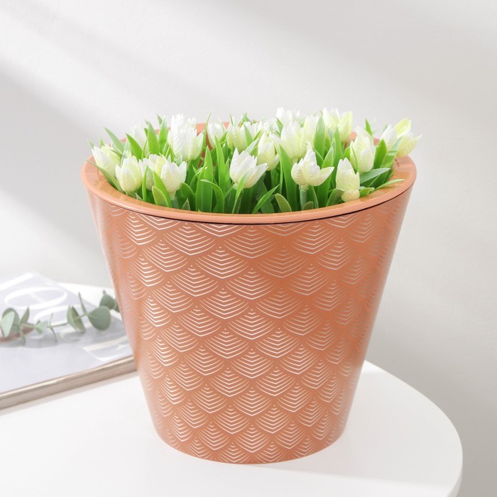 Кашпо для цветов со вставкой «Флейк», 5 л, цвет карамельный
Кашпо для цветов со вставкой «Флейк», 5 л, цвет карамельный