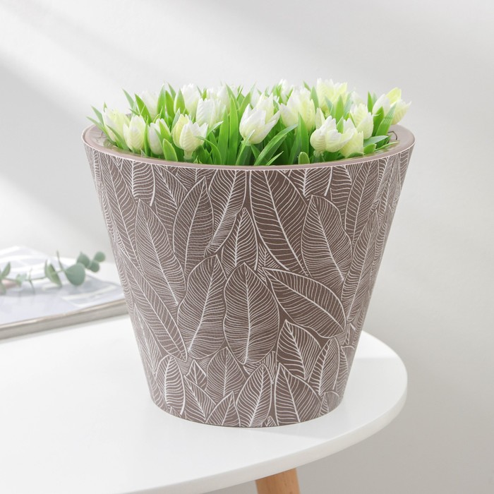 Кашпо для цветов со вставкой «Джангл», 5 л, цвет мокко
Кашпо для цветов со вставкой «Джангл», 5 л, цвет мокко