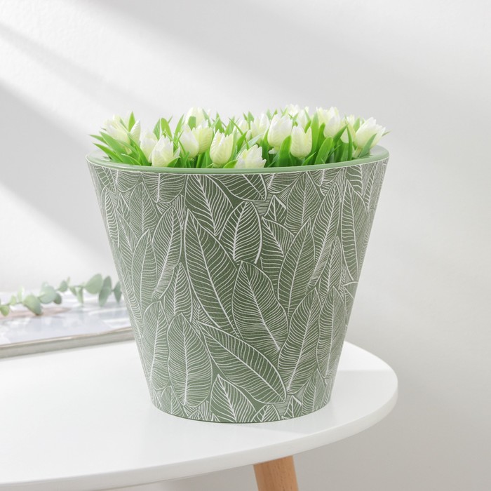 Кашпо для цветов со вставкой «Джангл», 5 л, цвет оливковый
Кашпо для цветов со вставкой «Джангл», 5 л, цвет оливковый