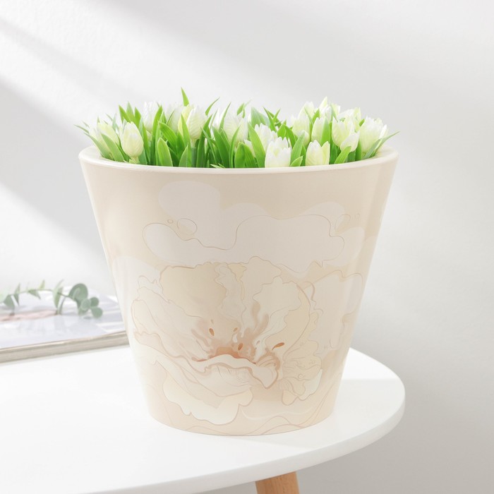 Кашпо для цветов со вставкой «Нежность», 5 л, цвет кремовый
Кашпо для цветов со вставкой «Нежность», 5 л, цвет кремовый