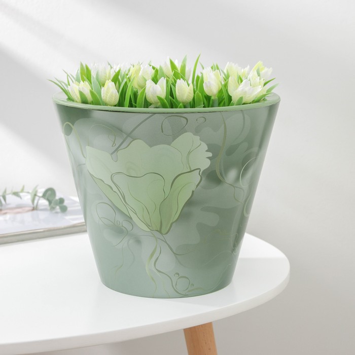 Кашпо для цветов со вставкой «Нежность», 5 л, цвет оливковый
Кашпо для цветов со вставкой «Нежность», 5 л, цвет оливковый