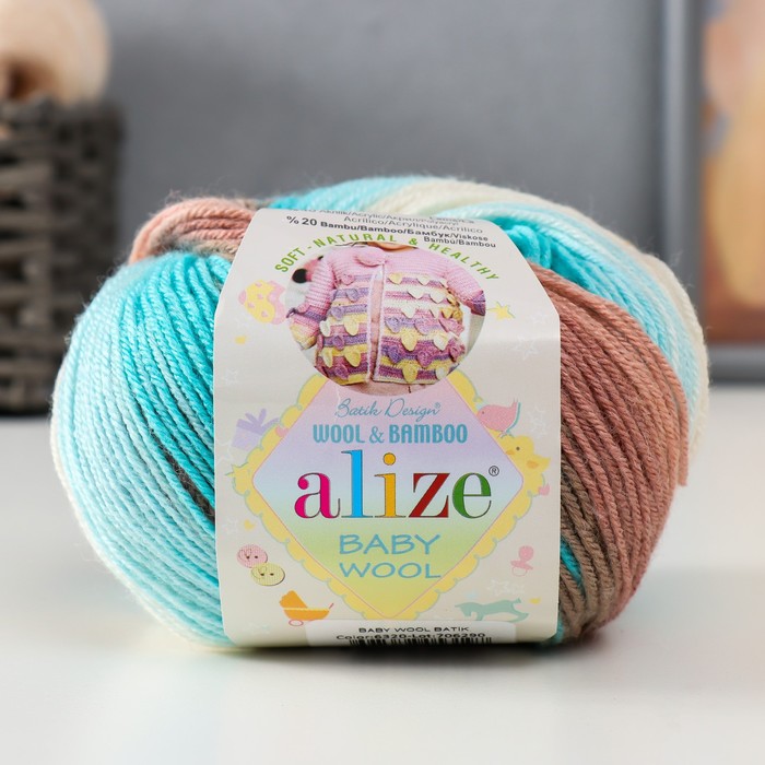 Пряжа "Baby Wool Batik" 40% шерсть, 40% акрил, 20% бамбук 175м/50гр (6320)
Пряжа "Baby Wool Batik" 40% шерсть, 40% акрил, 20% бамбук 175м/50гр (6320)