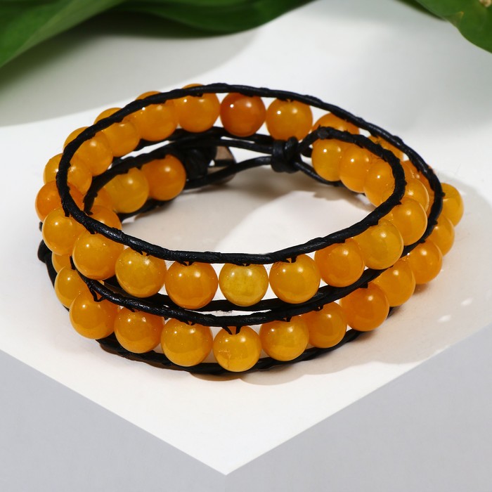 Браслет в оплётке "Агат жёлтый"
Браслет в оплётке "Агат жёлтый"