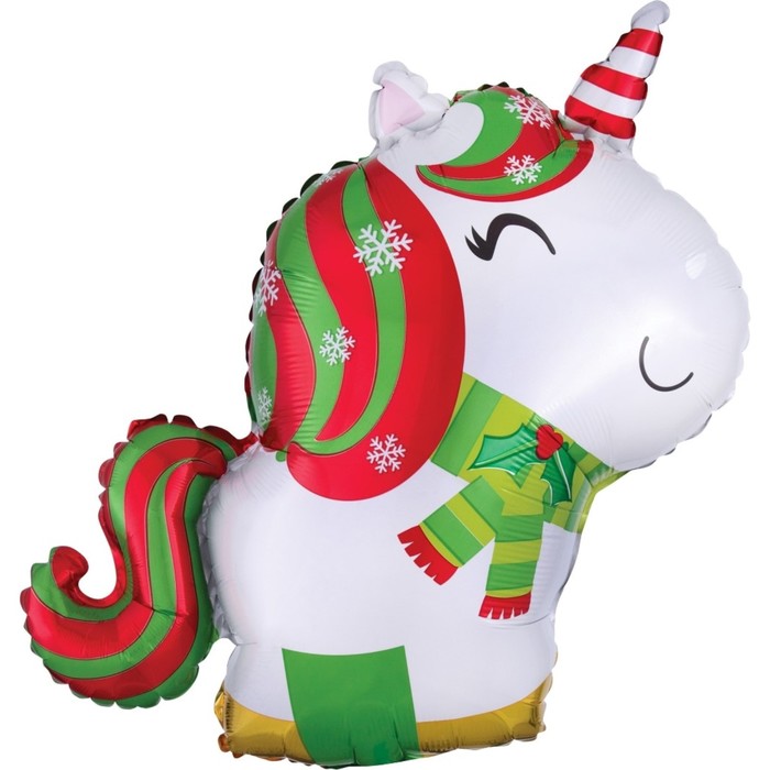 Шар фольгированный 34'' «Новогодний единорог», фигура, 1 шт. 
Шар фольгированный 34'' «Новогодний единорог», фигура, 1 шт.