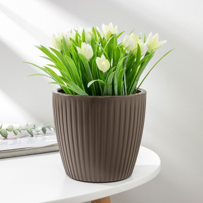 Горшок для цветов с дренажной системой Эви VipSet, 1,5 л, цвет коричневый
Горшок для цветов с дренажной системой Эви VipSet, 1,5 л, цвет коричневый