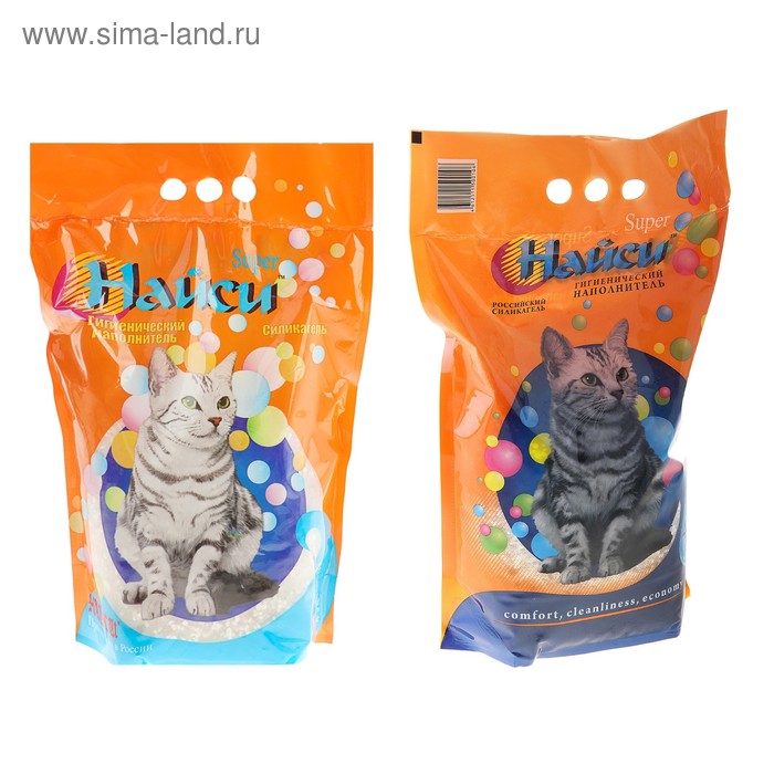 Наполнитель силикагелевый "Найси-SUPER", 4,5 л 
Наполнитель силикагелевый "Найси-SUPER", 4,5 л