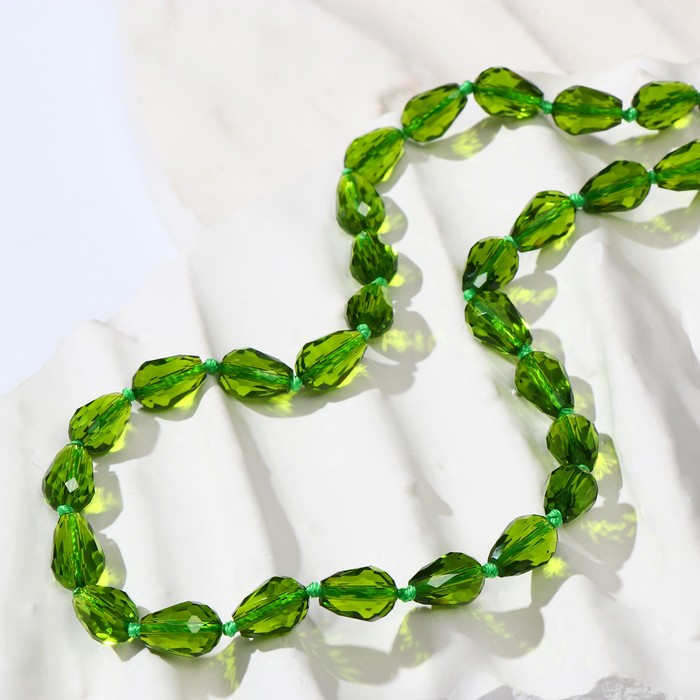 Бусы "Стекло" капля гранёная, цвет травянисто-зелёный, 45см
Бусы "Стекло" капля гранёная, цвет травянисто-зелёный, 45см