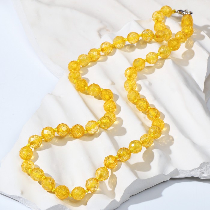 Бусы шар №8 гранёный "Кварц сахарный", цвет жёлтый, 48см
Бусы шар №8 гранёный "Кварц сахарный", цвет жёлтый, 48см