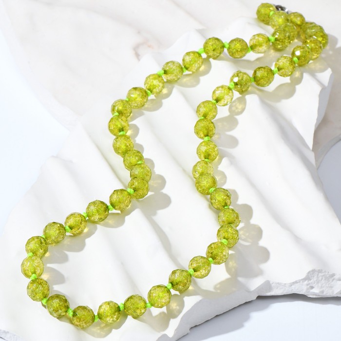 Бусы шар №8 гранёный "Кварц сахарный", цвет светло-зелёный, 49см
Бусы шар №8 гранёный "Кварц сахарный", цвет светло-зелёный, 49см