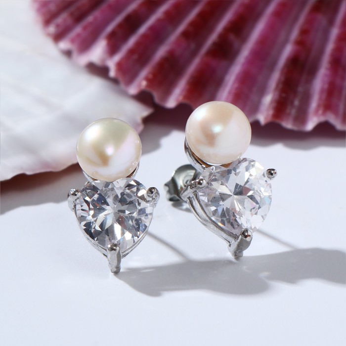 Пусеты "Жемчуг речной" капля, цвет белый
Пусеты "Жемчуг речной" капля, цвет белый