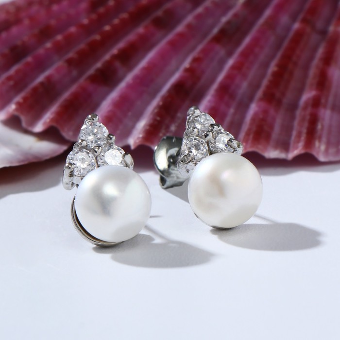 Пусеты "Жемчуг речной" треугольник, цвет белый
Пусеты "Жемчуг речной" треугольник, цвет белый