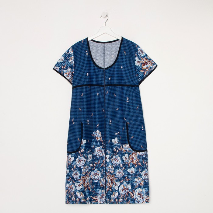 Халат женский, цвет индиго, размер 60
Халат женский, цвет индиго, размер 60