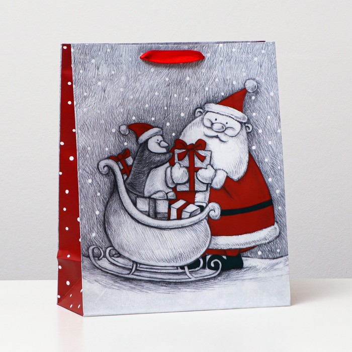 Пакет ламинированный "Дед мороз и пингвинёнок", 26 x 32 x 12 см
Пакет ламинированный "Дед мороз и пингвинёнок", 26 x 32 x 12 см