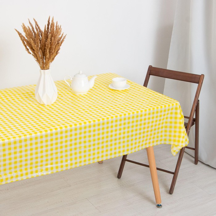 Скатерть для дачи Клеточка цв. желтый 137*274 см
Скатерть для дачи Клеточка цв. желтый 137*274 см