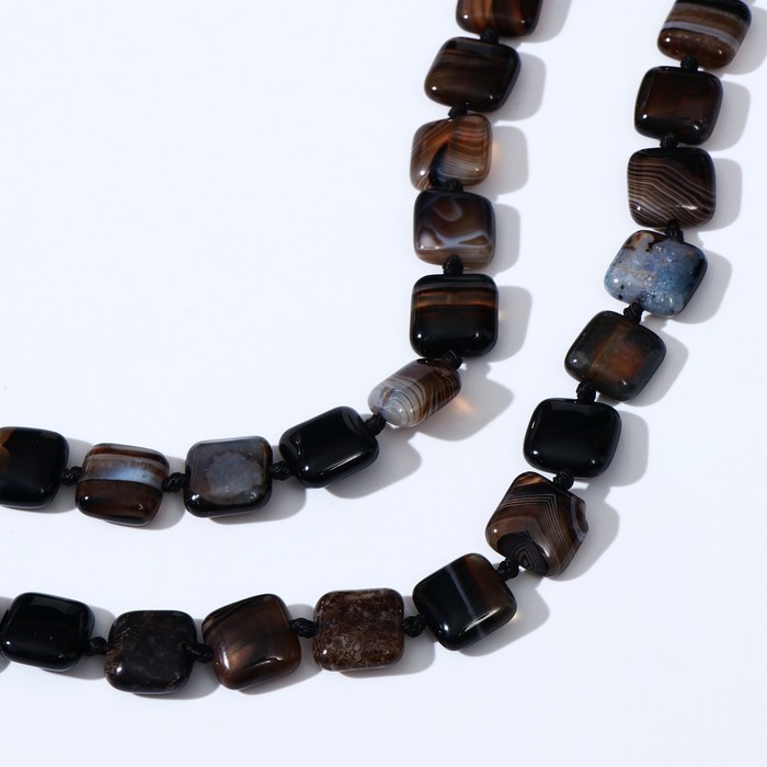 Бусины на нити квадрат малый через узел "Агат полосатый", 35см
Бусины на нити квадрат малый через узел "Агат полосатый", 35см