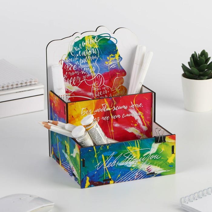 фото Органайзер для канцтоваров "толстой" 14,2*19.1*13.6 см.