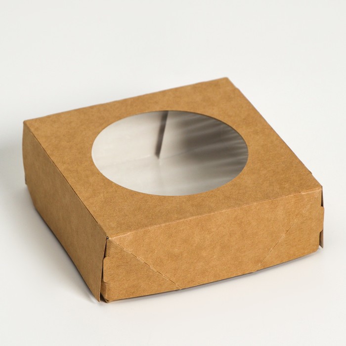 Коробка складная, крафт, 9,5 х 9,5 х 3,5 см 
Коробка складная, крафт, 9,5 х 9,5 х 3,5 см