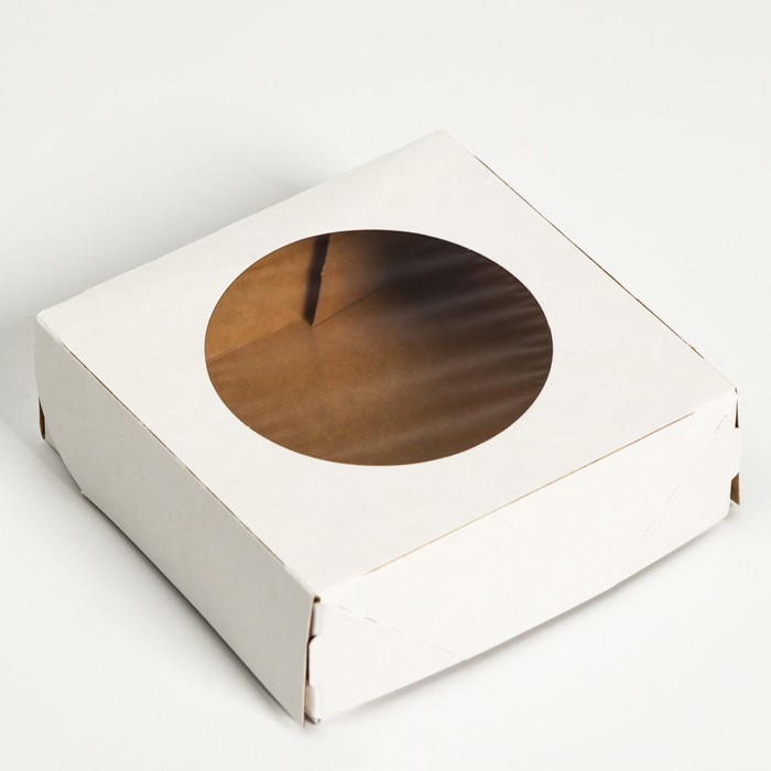 Коробка для пончика, белая, 9,5 х 9,5 х 5,5 см
Коробка для пончика, белая, 9,5 х 9,5 х 5,5 см