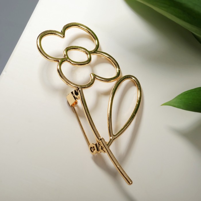 Брошь "Цветок" контур, цвет золото
Брошь "Цветок" контур, цвет золото