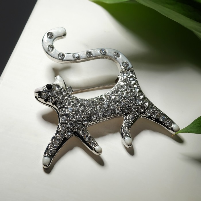 Брошь "Кошечка" сама по себе, цвет белый в серебре
Брошь "Кошечка" сама по себе, цвет белый в серебре