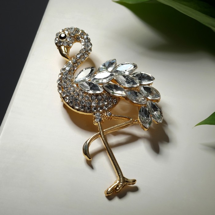 Брошь "Фламинго" сказочный, цвет белый в золоте
Брошь "Фламинго" сказочный, цвет белый в золоте