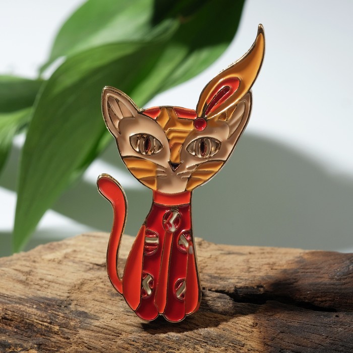 Брошь "Кошка" сфинкс с пером, цветная в золоте
Брошь "Кошка" сфинкс с пером, цветная в золоте