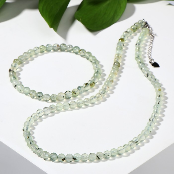 Набор 2 пр-та: бусы, браслет шар №4 "Пренит" 
Набор 2 пр-та: бусы, браслет шар №4 "Пренит"