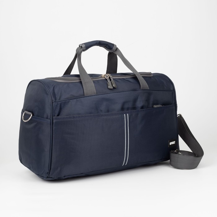 Сумка спортивная, отдел на молнии, 3 наружных кармана, длинный ремень, цвет синий
Сумка спортивная, отдел на молнии, 3 наружных кармана, длинный ремень, цвет синий