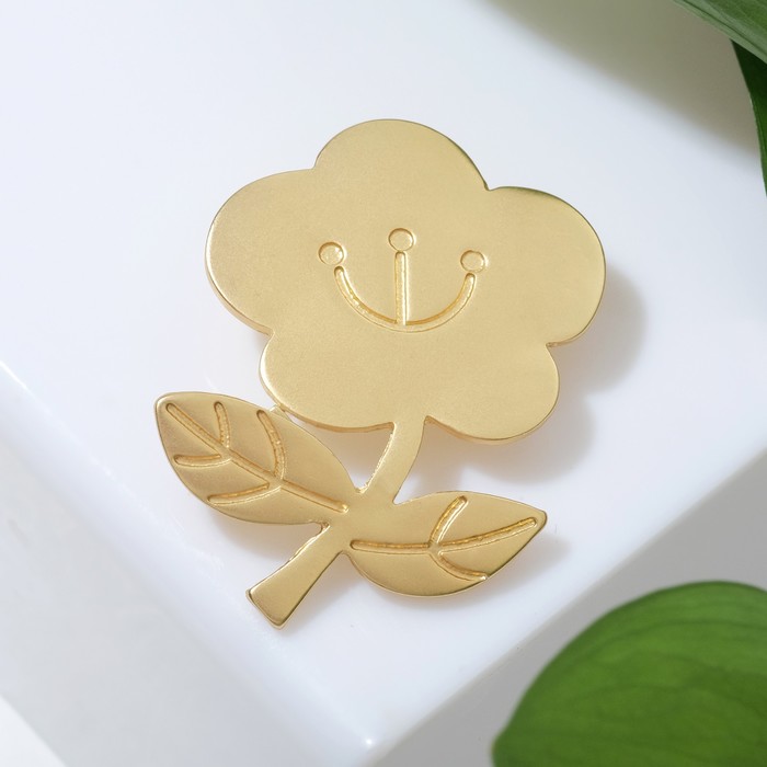 Брошь "Цветок" с детского рисунка, цвет матовое золото
Брошь "Цветок" с детского рисунка, цвет матовое золото