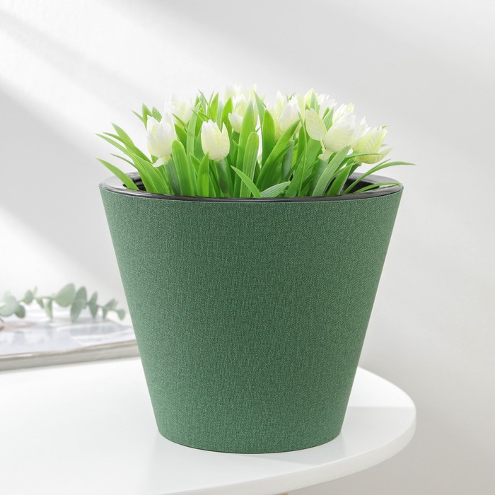 Кашпо со вставкой 3л Декор "Коттон", цвет изумрудный
Кашпо со вставкой 3л Декор "Коттон", цвет изумрудный