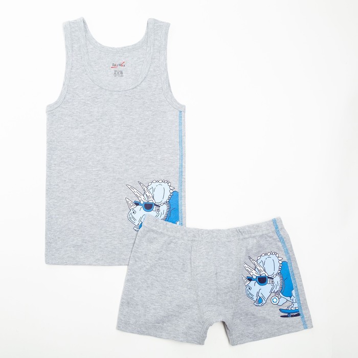 Комплект (майка/трусы) для мальчика, цвет серый, рост 116-122
Комплект (майка/трусы) для мальчика, цвет серый, рост 116-122