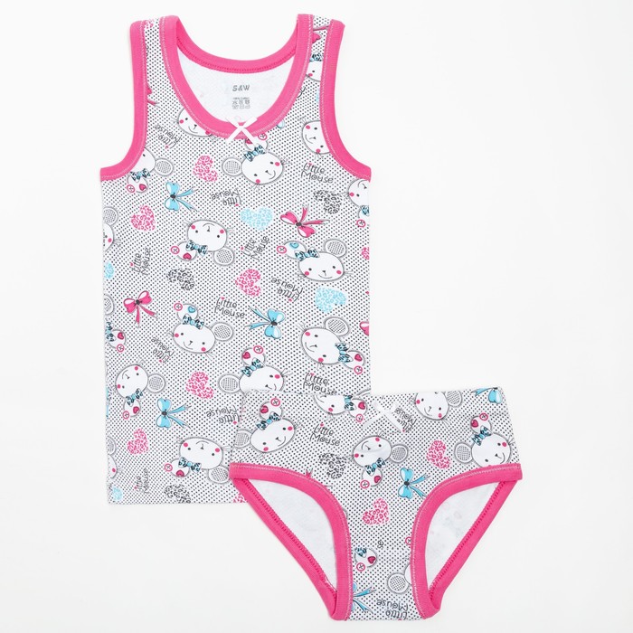 Комплект (майка/трусы) для девочки, цвет серый/розовый, рост 116-122
Комплект (майка/трусы) для девочки, цвет серый/розовый, рост 116-122