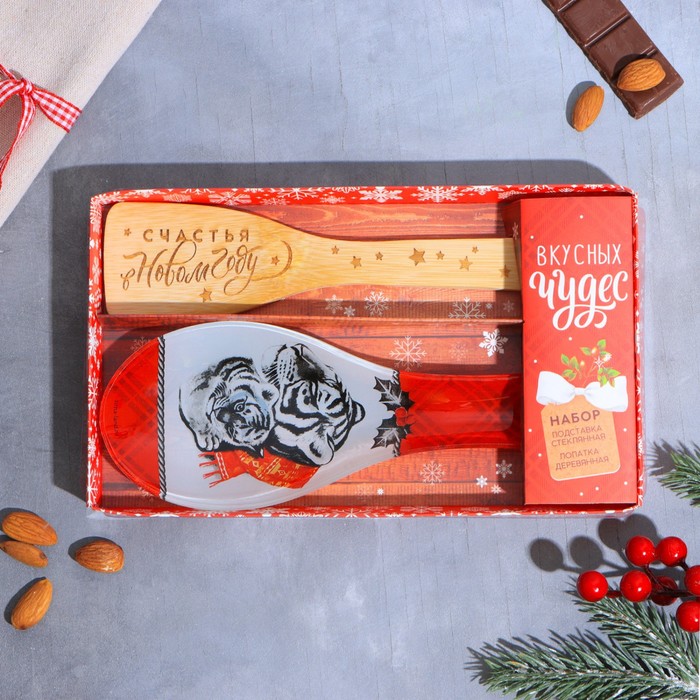 Набор "Тигр", подставка под ложку, лопатка
Набор "Тигр", подставка под ложку, лопатка