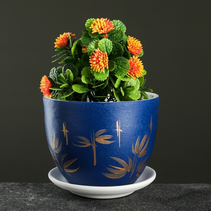 Горшок цветочный Бамбук синий 0,65 л
Горшок цветочный Бамбук синий 0,65 л